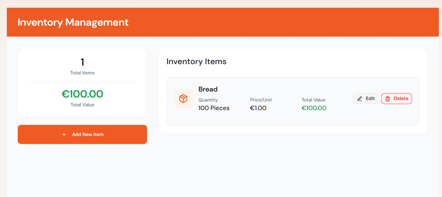 Inventory management in OmniFleet