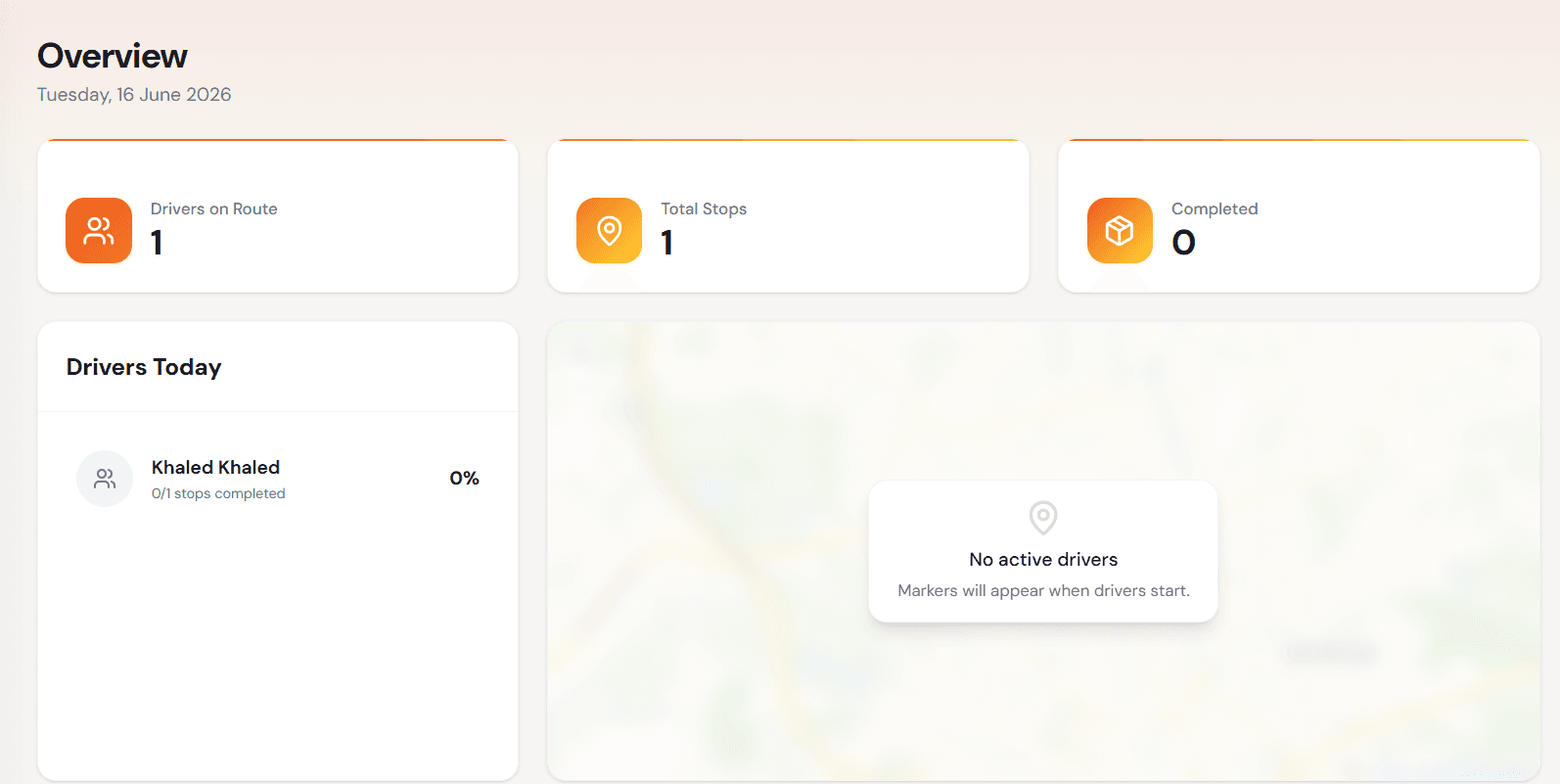 Live dashboard overview in OmniFleet